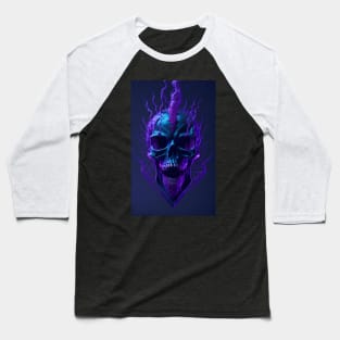 Surreal Mystic Skull Baseball T-Shirt